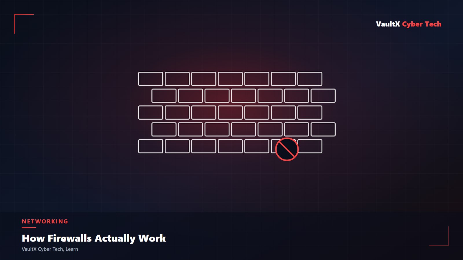 Firewall network security concept illustration