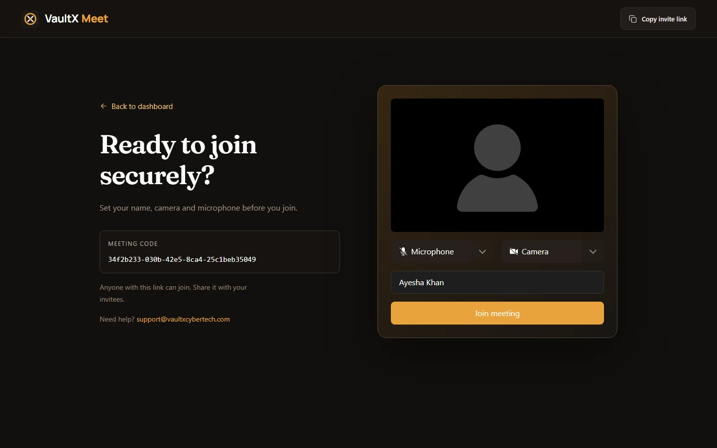 VaultX Meet screenshot 2